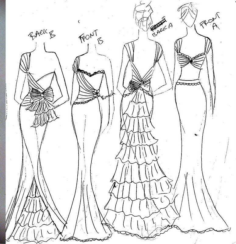 775x800 Dusty Petals Designing Kate's Wedding Dress