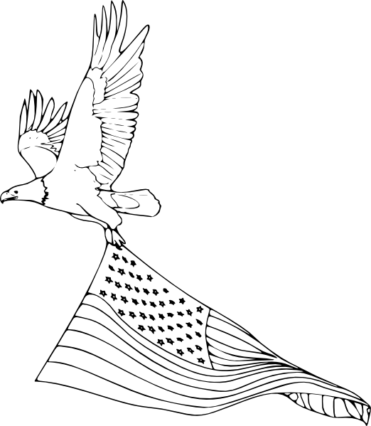 522x599 Coloring Book Bald Eagle Clip Art