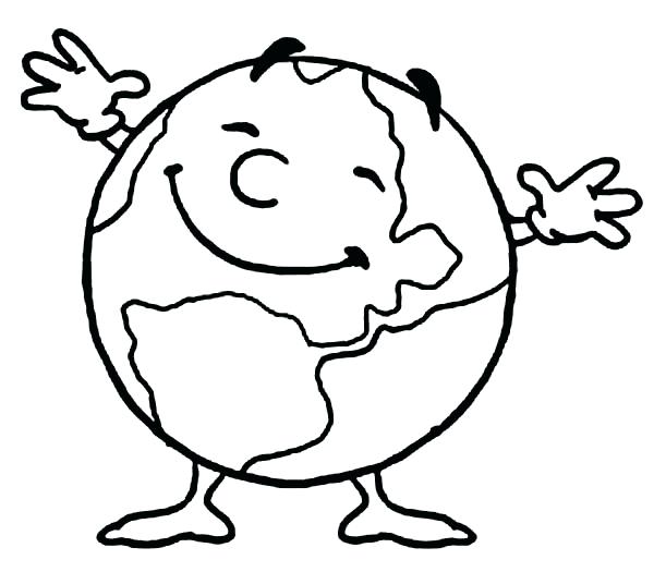 600x525 Simple Earth Coloring Pages Online