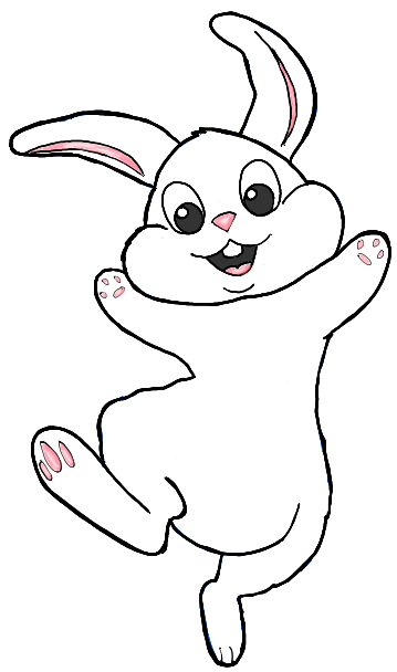 359x608 Simple Easter Bunny Drawing Merry Christmas And Happy New Year 2018