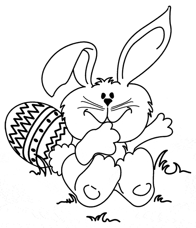 645x751 Easter Bunny Coloring Page