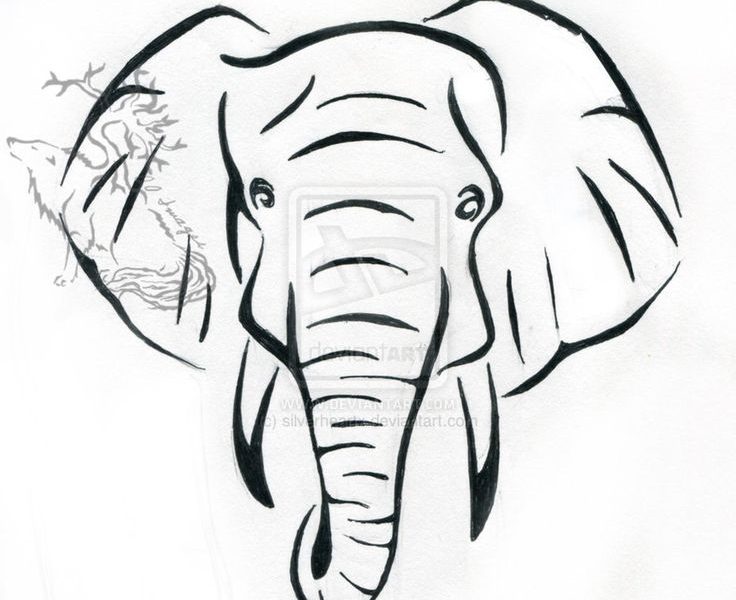 736x600 Download Simple Elephant Tattoo Designs
