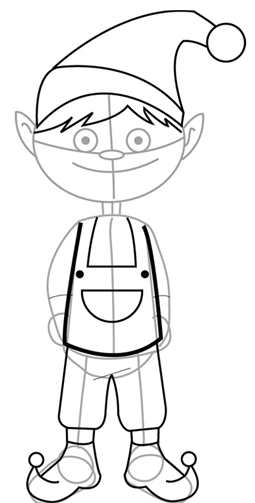 255x503 How To Draw Santa's Christmas Elf With Step By Step Elves Drawing