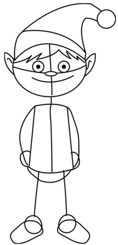 236x488 How To Draw Santa S Christmas Elf With Step By Step Elves Drawing