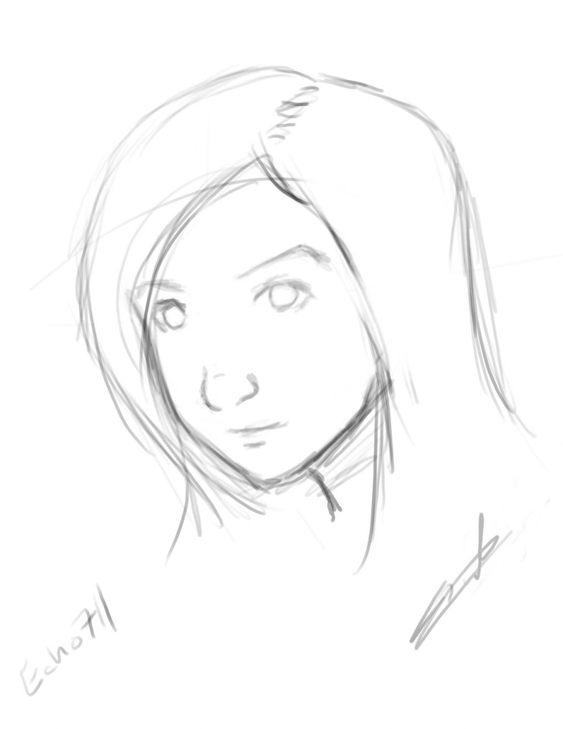 791x1024 Simple Face Sketch Drawn Face Simple