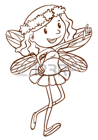 316x450 Illustration Of The Simple Sketches Of Fairy Wings On A White
