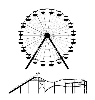 380x400 Ferris Wheel Silhouette Clip Art