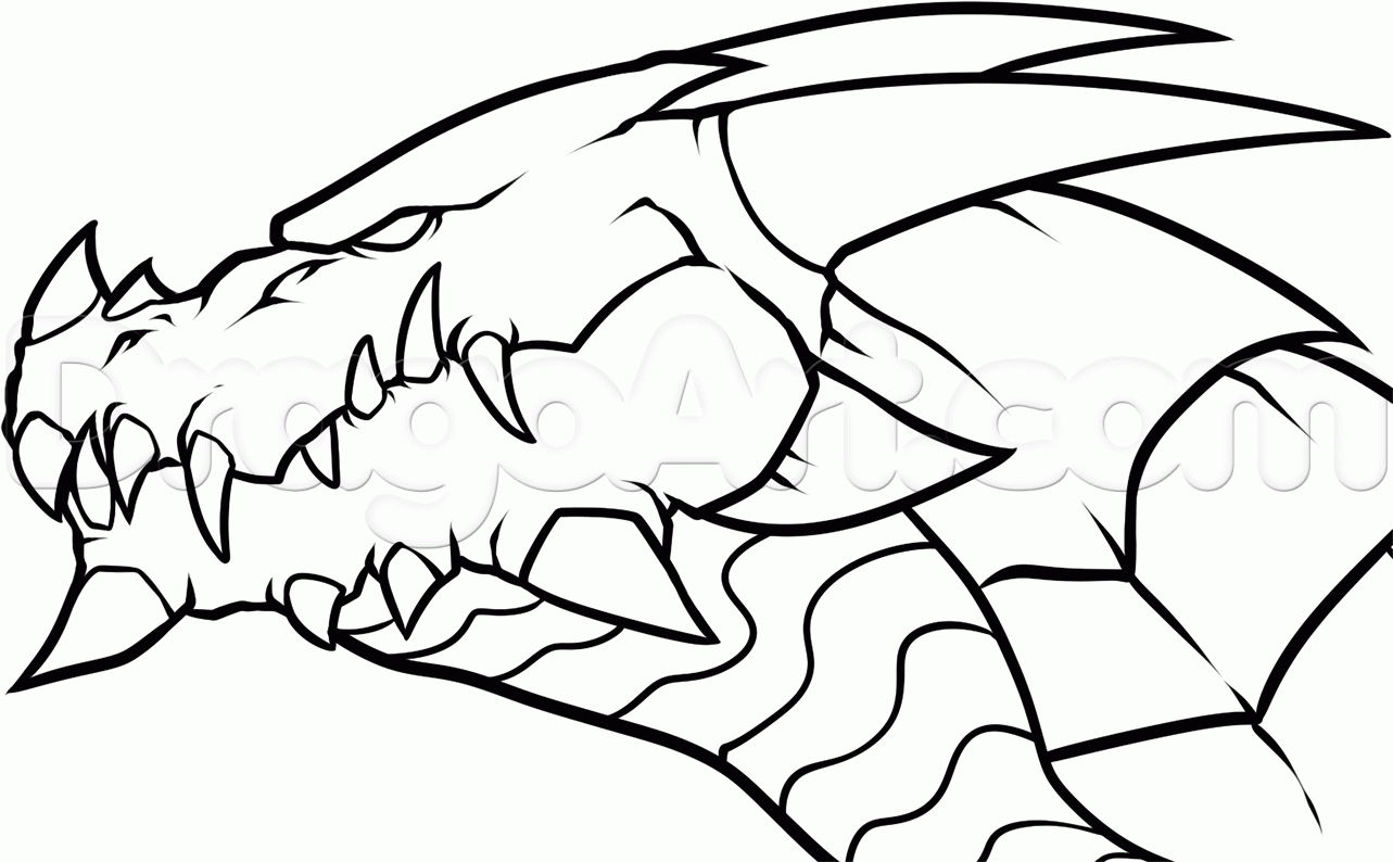 1283x794 How To Draw A Dragon Breathing Fire Easy
