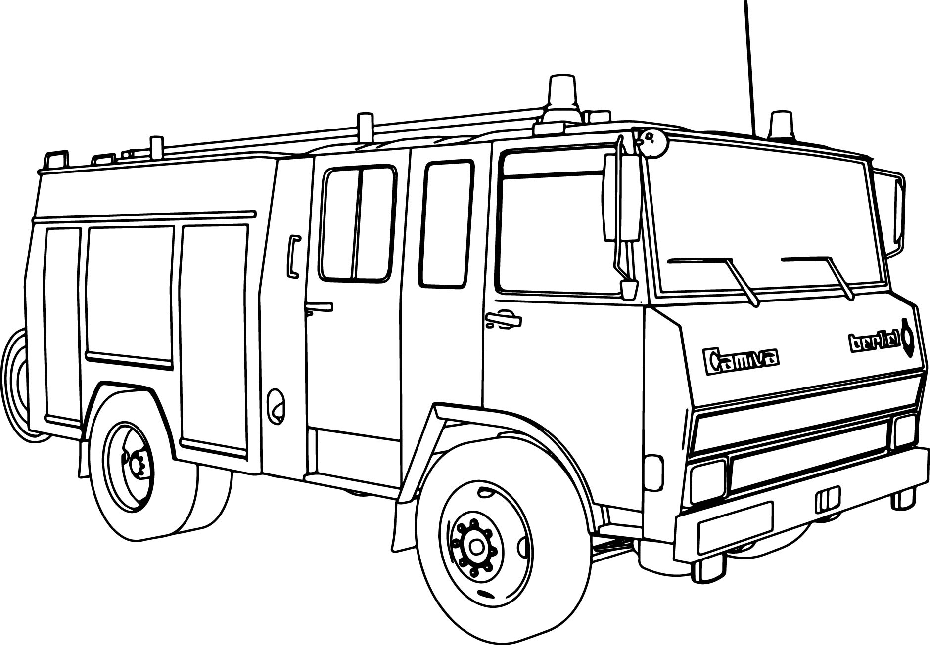 1880x1305 Emergency Transportations Fire Truck Coloring Pages