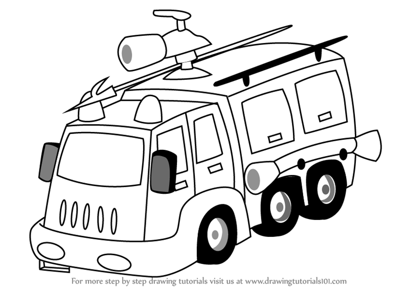800x567 Learn How To Draw A Fire Fighter Truck (Trucks) Step By Step