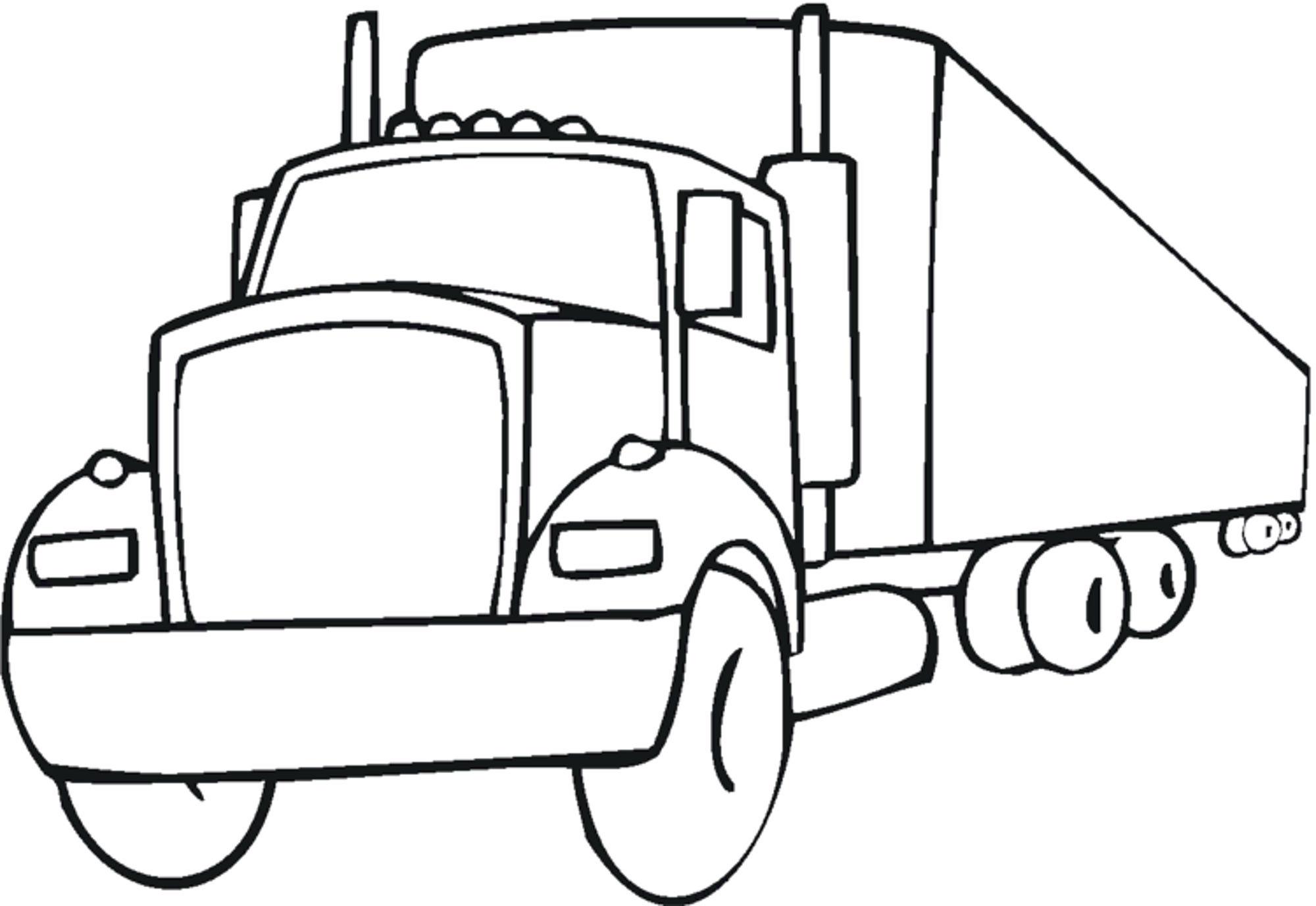 2000x1376 Simple Truck Coloring Pages Simple Colorings