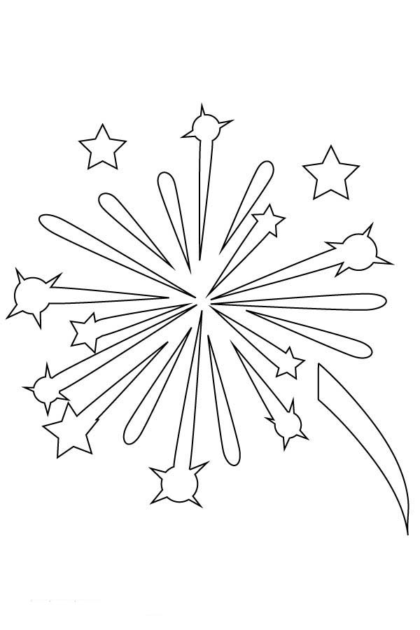 600x900 Firework Coloring Pages
