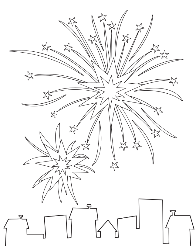 646x809 Fireworks Coloring Pages Preschool Tags Firework Coloring Page
