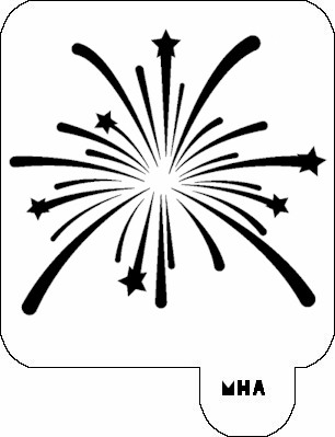 306x399 Firework Stencil