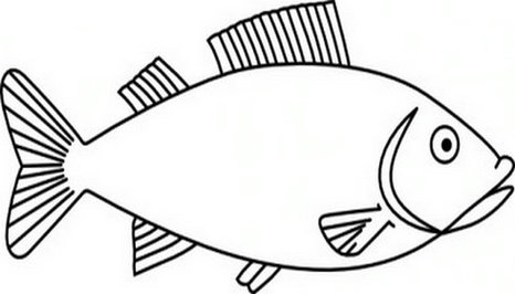 466x266 Simple Fish Outline Clip Art Free Clipart Images