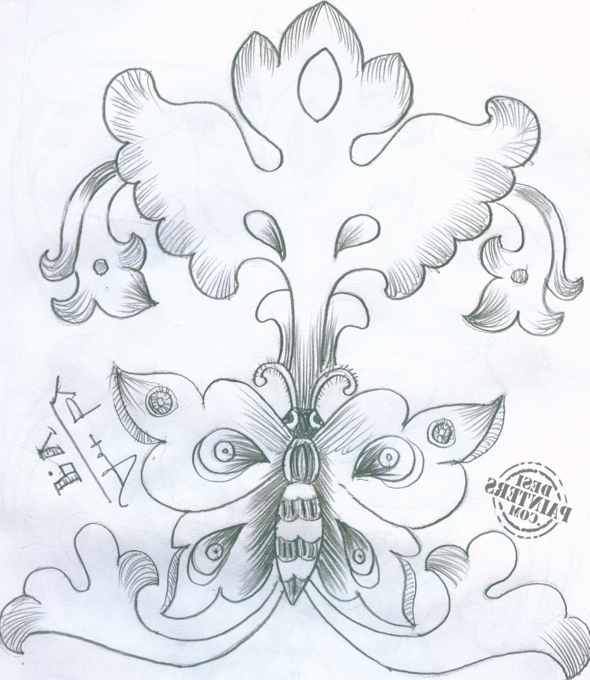 1174x1352 Simple Pencil Drawing Art Flower Flower Designs To Draw