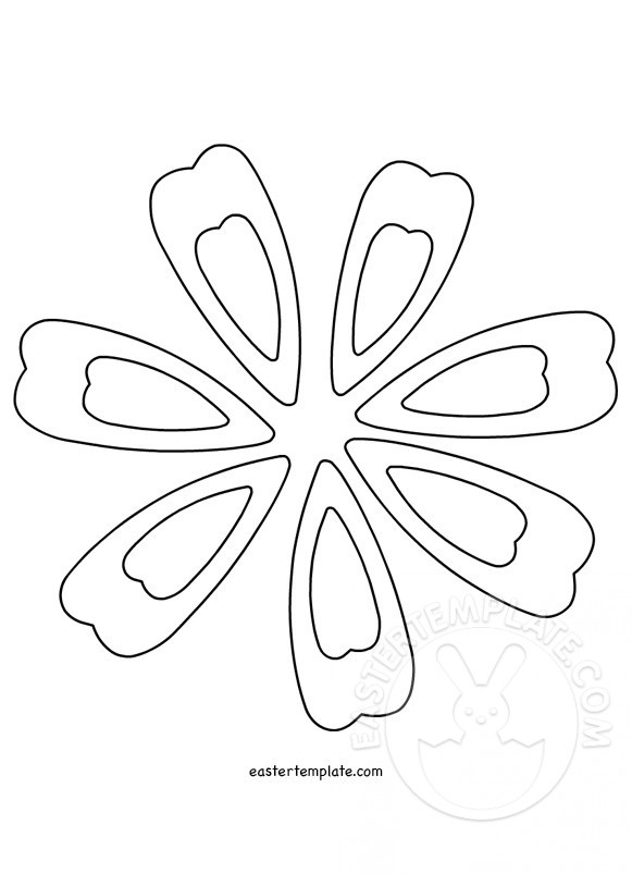 581x803 Simple Flower Pattern Easter Template