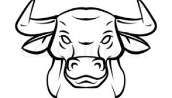 350x200 Pictures Easy Sketch To Bull Face,