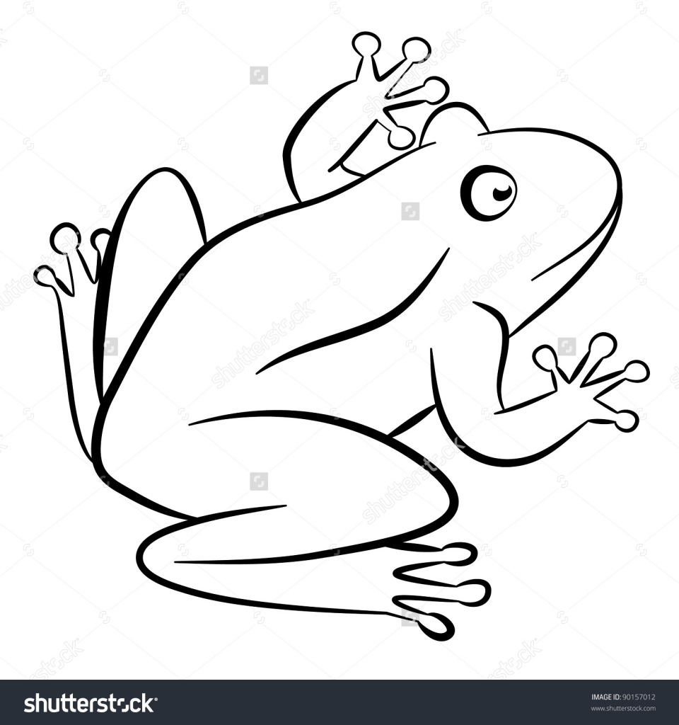 960x1024 Simple Frog Drawing Outline Drawing Of A Frog Isolated On White
