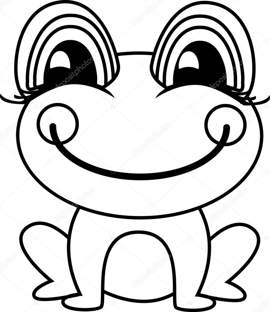 886x1024 Simple Frog Or Toad Vector Illustration Stock Vector Direnko