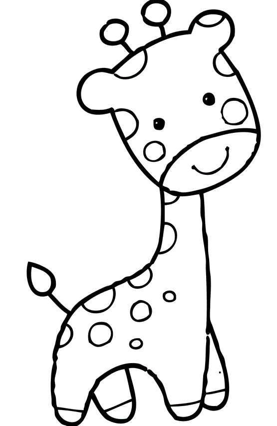 555x853 Giraffe With Funny Face Coloring Pages For Kids Dcs Printable