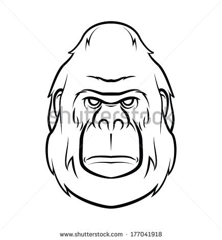 435x470 Angry Gorilla Decals Vectors
