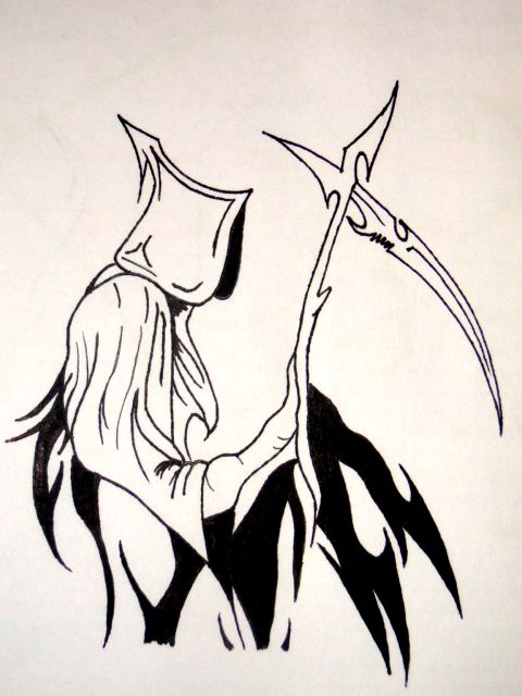 Simple Grim Reaper Drawing at GetDrawings | Free download