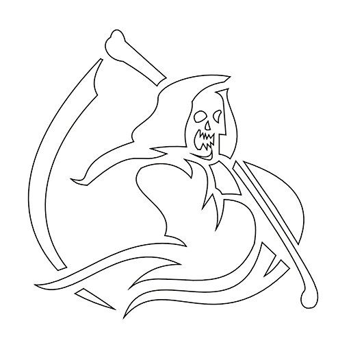 494x500 Badger 22 712 Totally Tattoo Body Art Grim Reaper Stencils