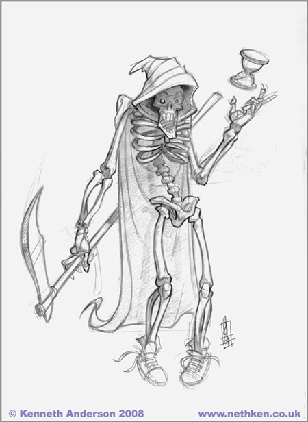 450x616 Character Design And Illustration By Kenneth Anderson Grim Reaper