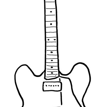 360x360 Offset Guitar Doodle Classic T Shirt By Dcmedia Redbubble