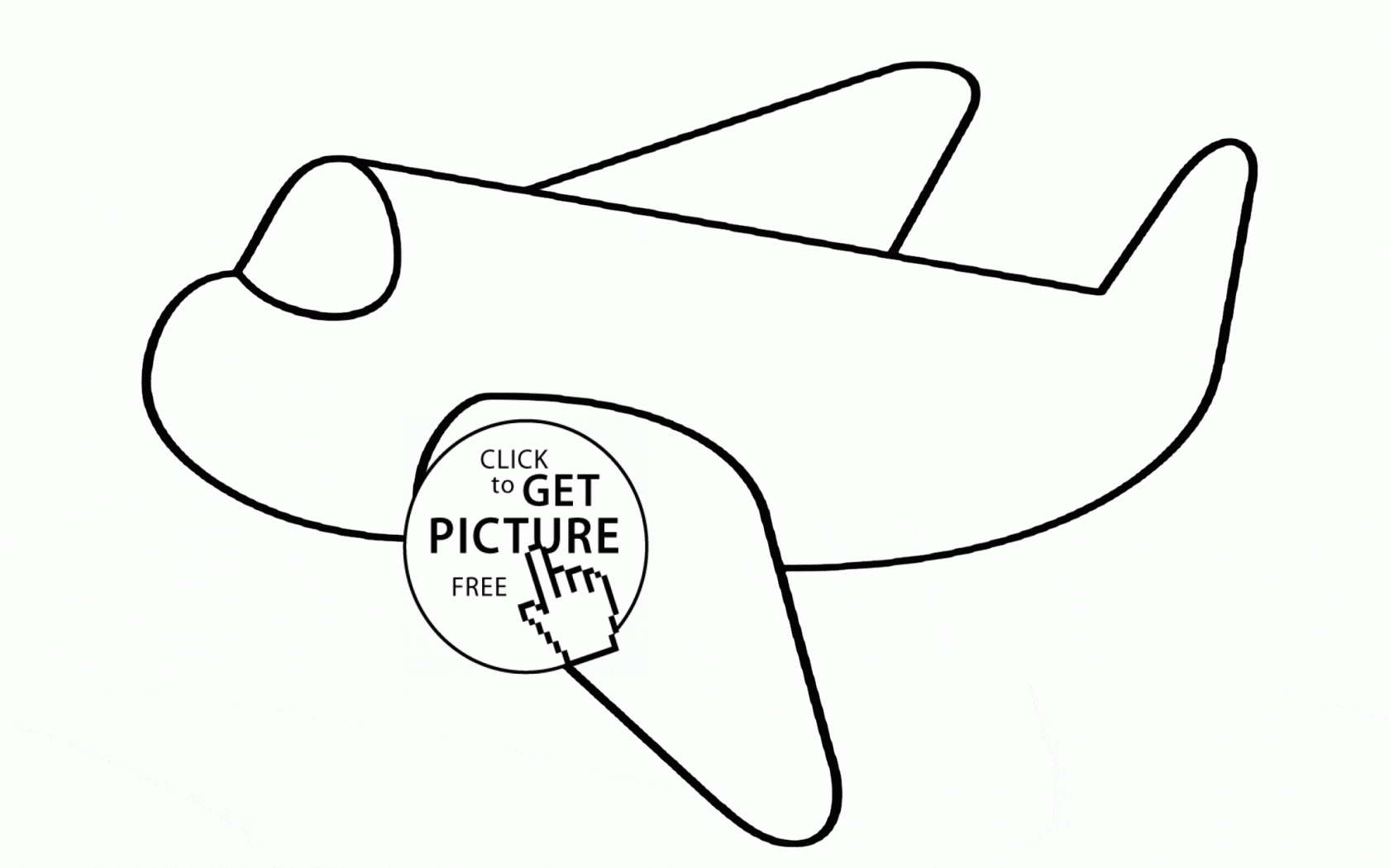 1680x1050 Simple Airplane Coloring Pages
