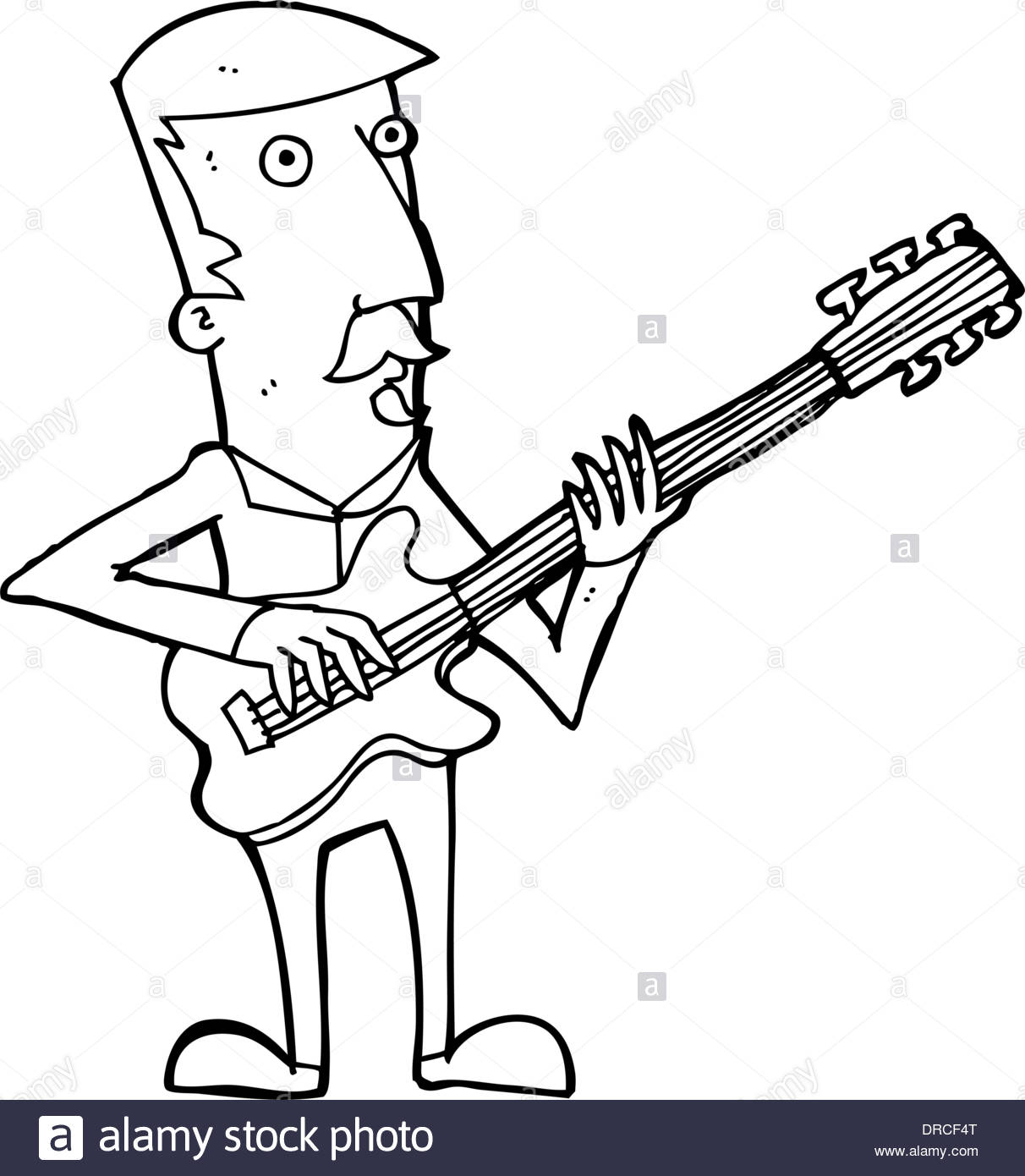 1212x1390 Cartoon Man Playing Electric Guitar Stock Vector Art