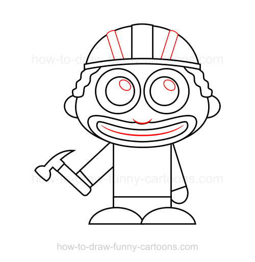 500x513 How To Draw A Construction Worker