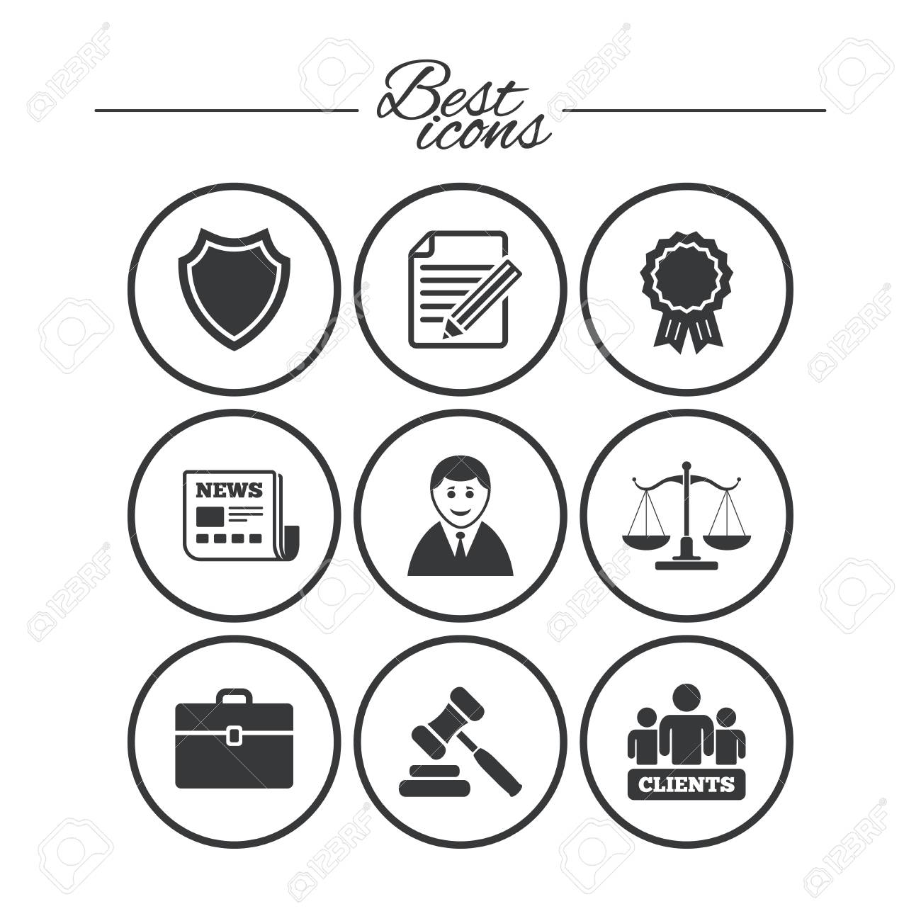 1300x1300 Lawyer, Scales Of Justice Icons. Clients, Auction Hammer