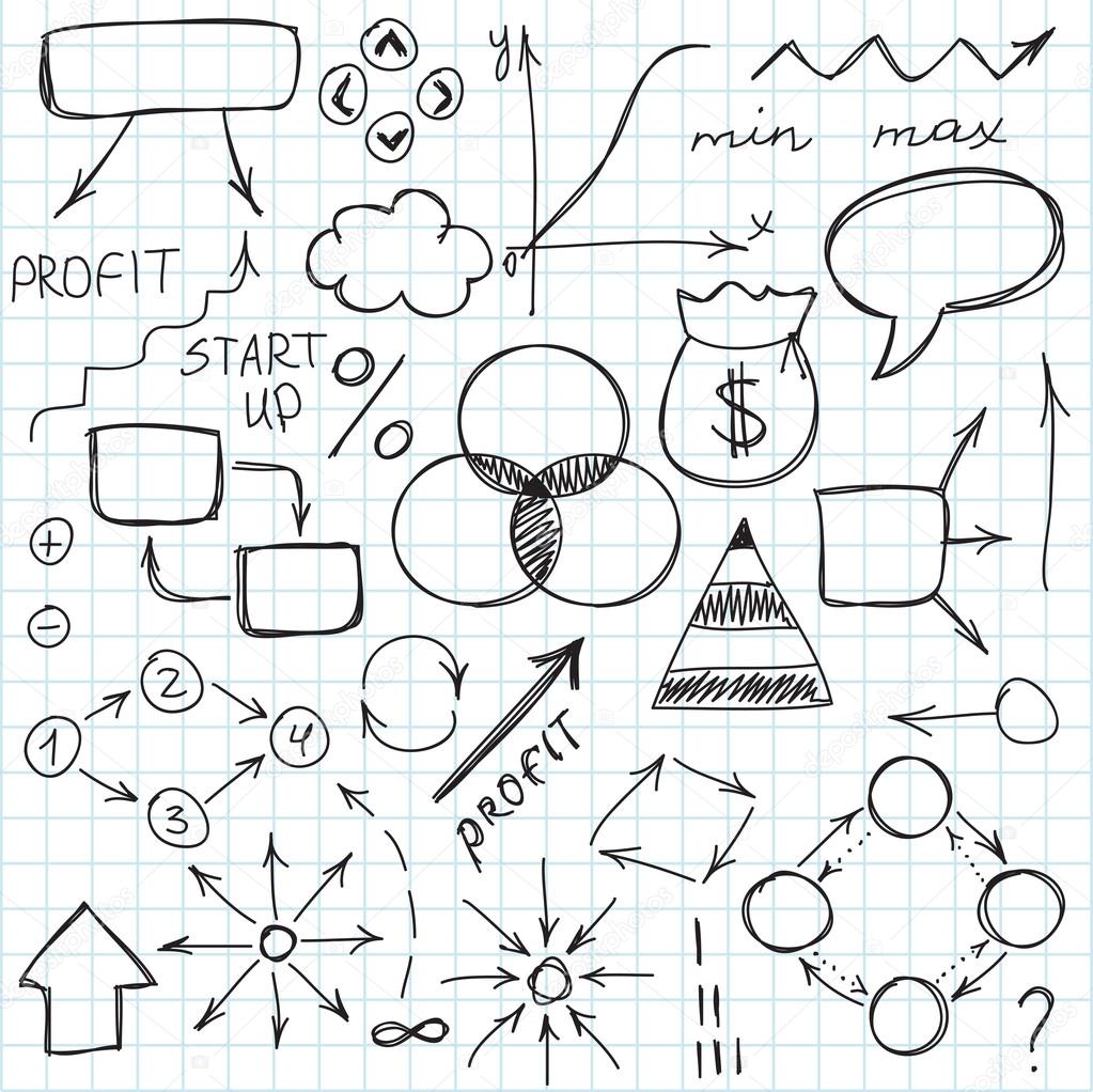 1023x1022 Set Of Simple Hand Drawn Signs And Symbols. Sketch Or Doodle