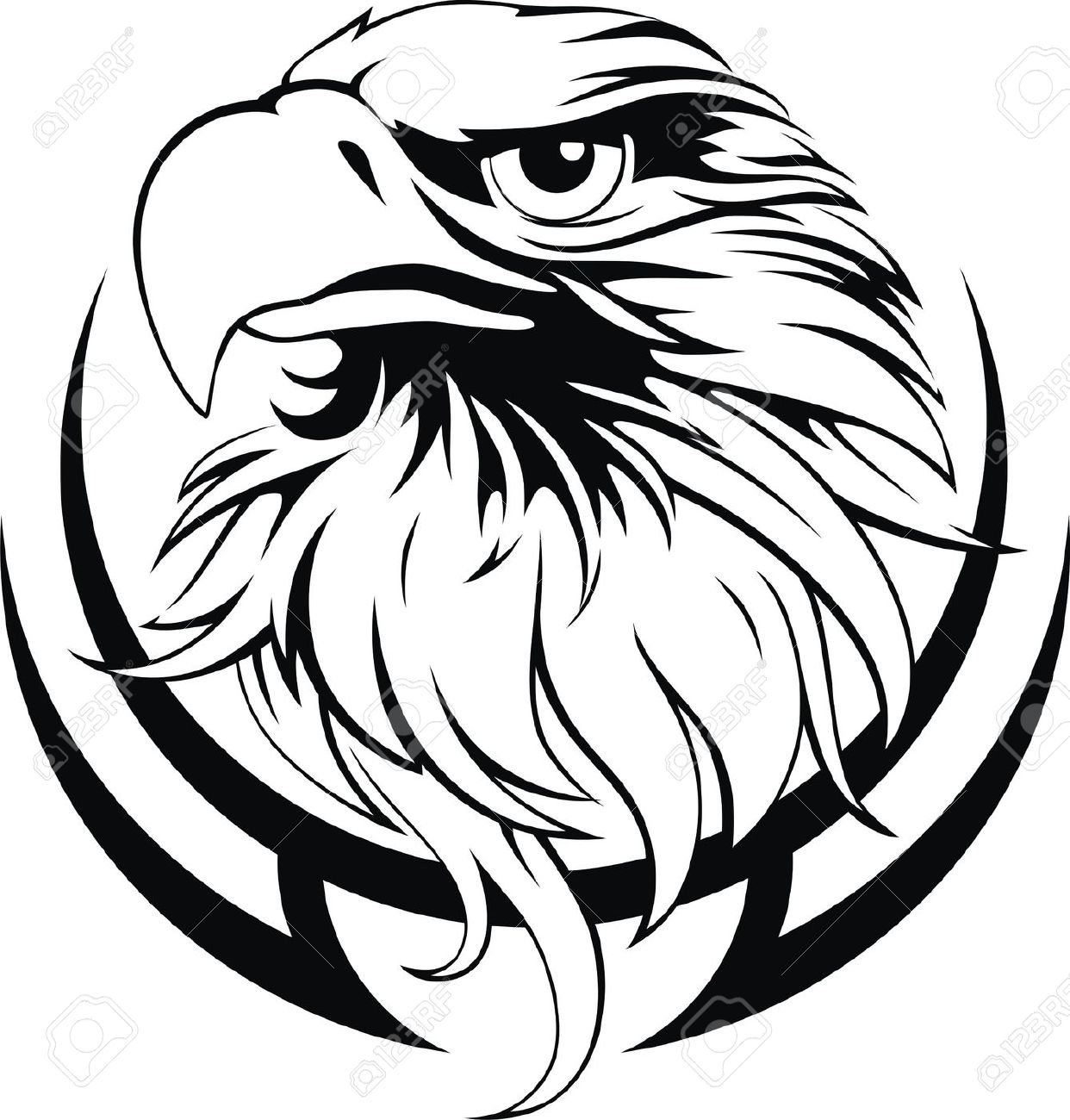 1242x1300 Download Simple Eagle Head Tattoo