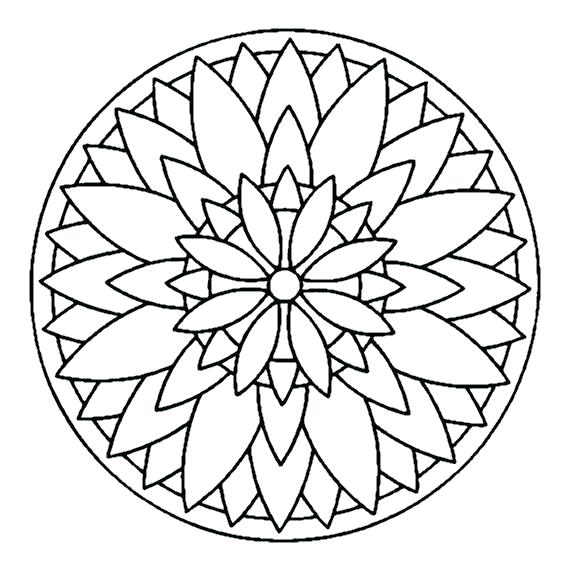 570x570 Simple Heart Mandala Coloring Pages Expert Mandala Coloring Pages