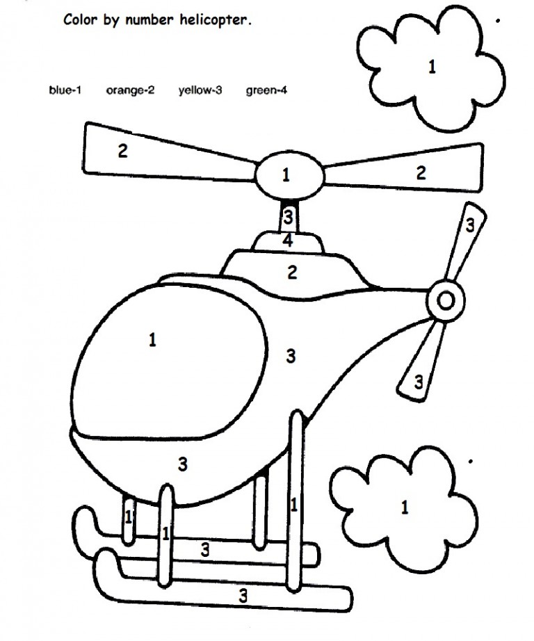 768x922 Color By Number Helicopter Crafts And Worksheets For Preschool