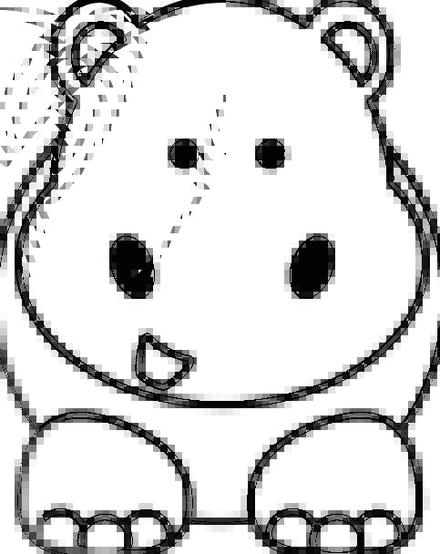 483x608 Hippo, Skull, Cartoon, Animation, Head, Simple, Cute, Attractive