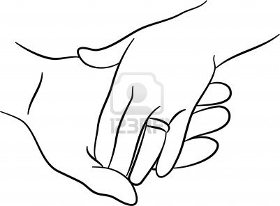 401x296 Holding Hands Line Sketch Black And White