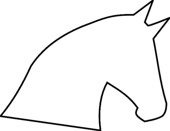 564x436 Horse Head Outline Template (Click Here To Download Horse Head