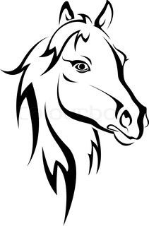 211x320 Pictures Line Drawing Horse Head,