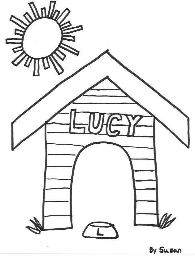 630x825 Dog House Coloring Pages