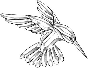 300x230 Hummingbird In Stained Glass