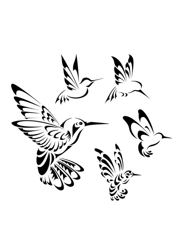 600x776 Simple Hummingbird Tattoos