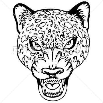 361x361 Simple Jaguar Cliprt Mascot Clipart Image