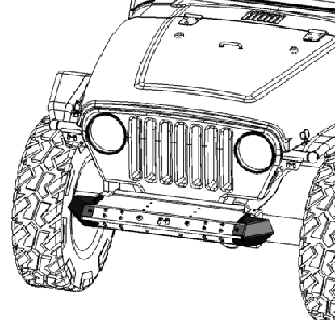 335x320 Frame Built Jeep Bumper