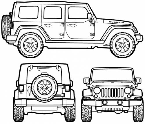 500x430 Jeep Wrangler Unlimited (2007) Voor Kamer Boet Jeep Coloring