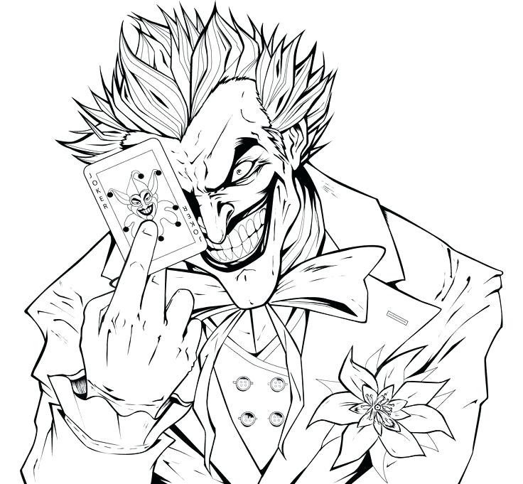 736x681 The Joker Coloring Pages Best Coloring Pages