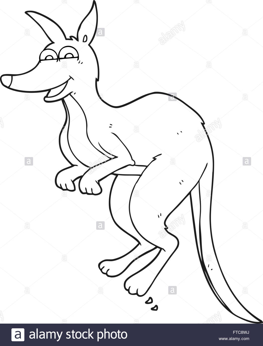 1058x1390 Drawn Kangaroo Black And White